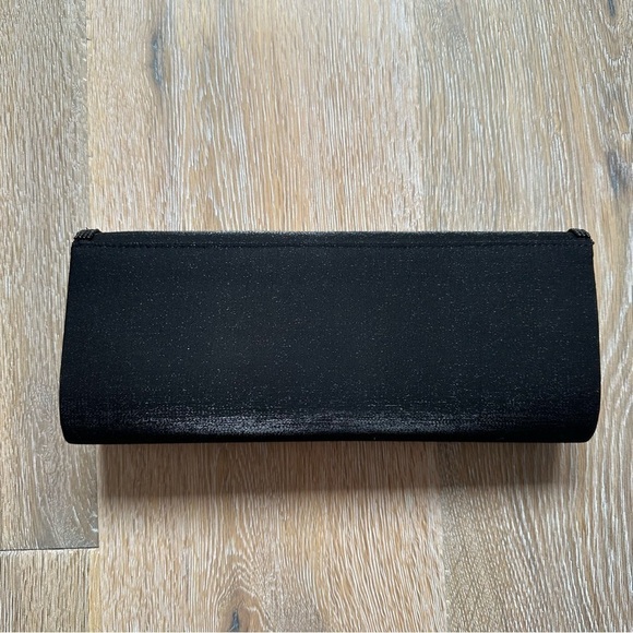 Vintage 80's Black Beaded Clutch Envelope Purse - Picture 10 of 14